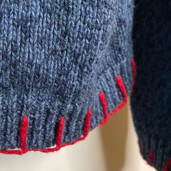 Vintage Valentine Love Cotton Cottagecore Grandma Embroidered Sweater Cardigan - Picture 8 of 12